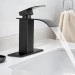 Black 2 Sets Bathroom Sink Faucet Waterfall Lavatory Vanity Taps Single Handle - view 4