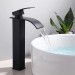 Matte Black Tall Bathroom Vessel Sink Faucet Single Handle Vanity Mixer W/Drain - view 3
