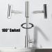 Brushed Nickel Kitchen Sink Faucet Pull Down Sprayer Single Handle Swivel Mixer - view 8