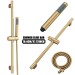 Brushed Gold Shower Head With Shower Slide Bar Handheld Shower Spray 59" Hose - view 3