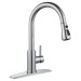 Chrome Kitchen Faucet Sink Pull Down Sprayer Single Handle Mixer Stainless Steel - view 2