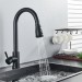 Kitchen Sink Faucet Black Pull Down/Out Sprayer Swivel Single Handle Mixer Taps - view 4