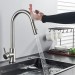 Brushed Nickel Touch Sensor Kitchen Faucet Sink Pull Down Sprayer Single Handle - view 3