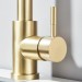 Brushed Gold Kitchen Faucet Single Handle Sink Mixer Taps With Pull Down Sprayer - view 9