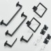 10-PCS Matte Black Bathroom Accessories Set 16 Inch Hardware Set Stainless Steel - view 11