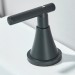 Black Bathroom Sink Faucet 3 Holes 8in Widespread Vanity Mixer Faucet With Drain - view 12