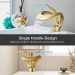 Luxury Waterfall Bathroom Sink Faucet Brushed Gold Single Handle Vanity Faucet - view 6