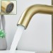 Brushed Gold Modern Bathroom Sink Faucet Single Handle 1 Hole Vanity Basin Tap - view 5
