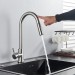 Brushed Nickel Touch Sensor Kitchen Faucet Sink Pull Down Sprayer Single Handle - view 4
