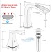 Matte Black Waterfall 8" Widespread Bathroom Sink Faucet 3 Holes Mixer W/Drain - view 8