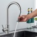 Brushed Nickel Kitchen Sink Faucet Pull Down Sprayer Single Handle Swivel Mixer - view 7