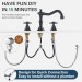 Oil Rubbed Bronze Widespread Bathroom Sink Vanity Faucet 3 Hole 2 Handle W/Drain - view 11