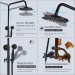 Oil Rubbed Bronze Shower Faucet System Set 8” Rainfall Shower Head Combo Mixer - view 7