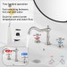 8 Inch Widespread Bathroom Faucet Brushed Nickel 2 Handle 3 Hole Vanity Sink Tap - view 4