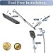 Chrome Rain Shower Head Combo With Handheld Spray High Pressure Adjustable Arm - view 9