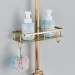 Antique Brass Shower Faucet System Exposed 8"Rainfall Shower Fixture Mixer Set - view 4