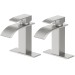 2 Sets Bathroom Sink Faucet Waterfall Lavatory Vanity Taps Single Handle W/Cover - view 2